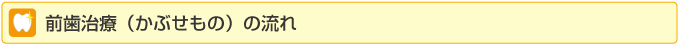 前歯治療（かぶせもの）の流れ
